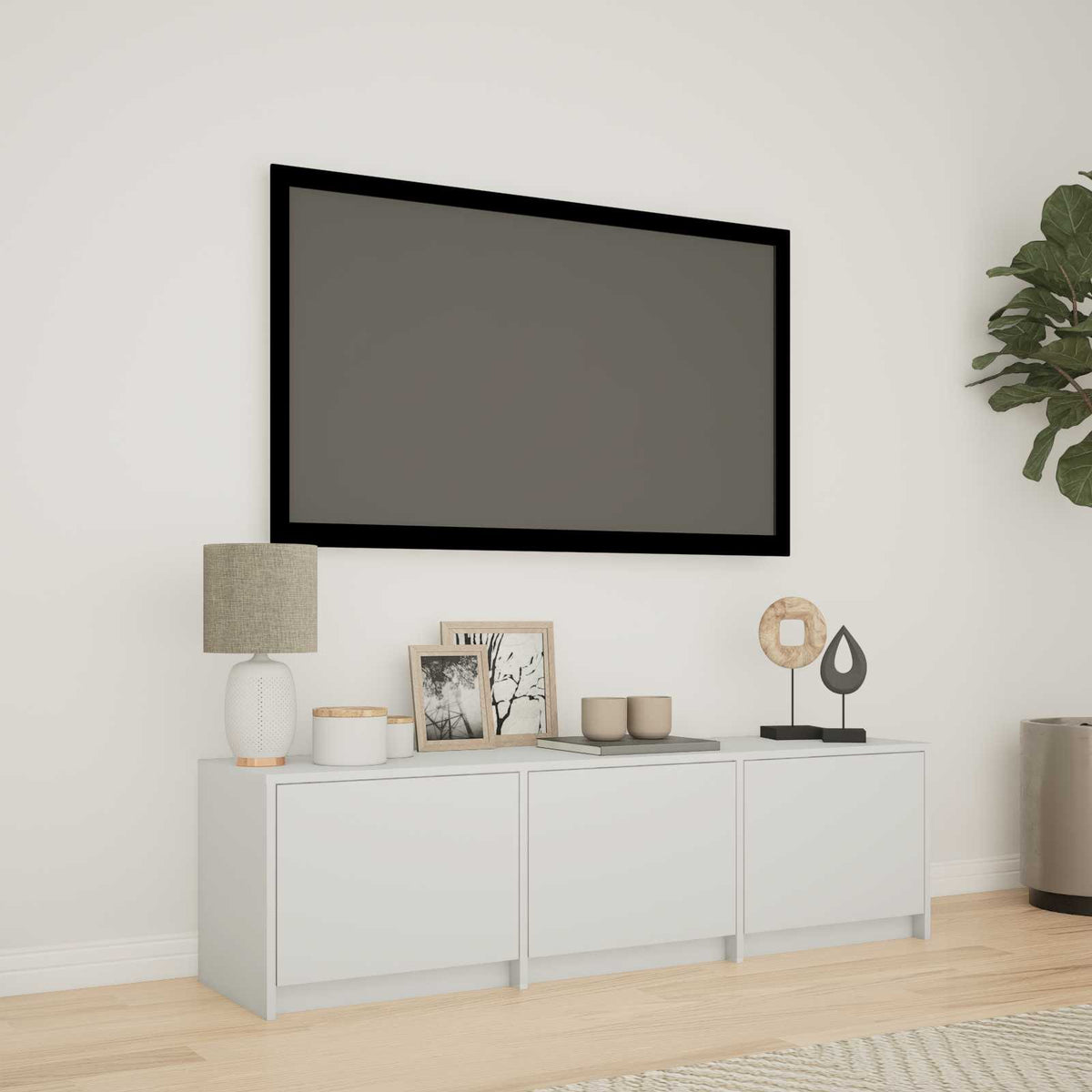 Vidaxl tv-kast met led 140 x 34 x 40 cm wit geconstrueerd hout
