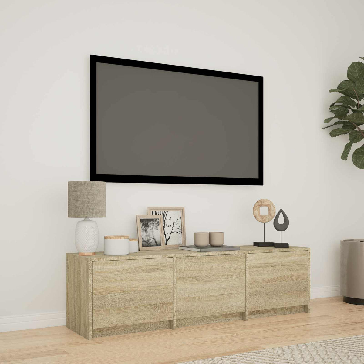 Vidaxl tv-kast met led 140 x 34 x 40 cm sonoma eiken