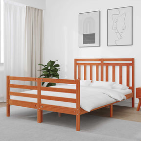 Vidaxl bedframe met hoofdeinde wasbruin 140 x 200 cm