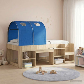 Vidaxl bedtunnel voor kinderbedden 2 st blauw polyester