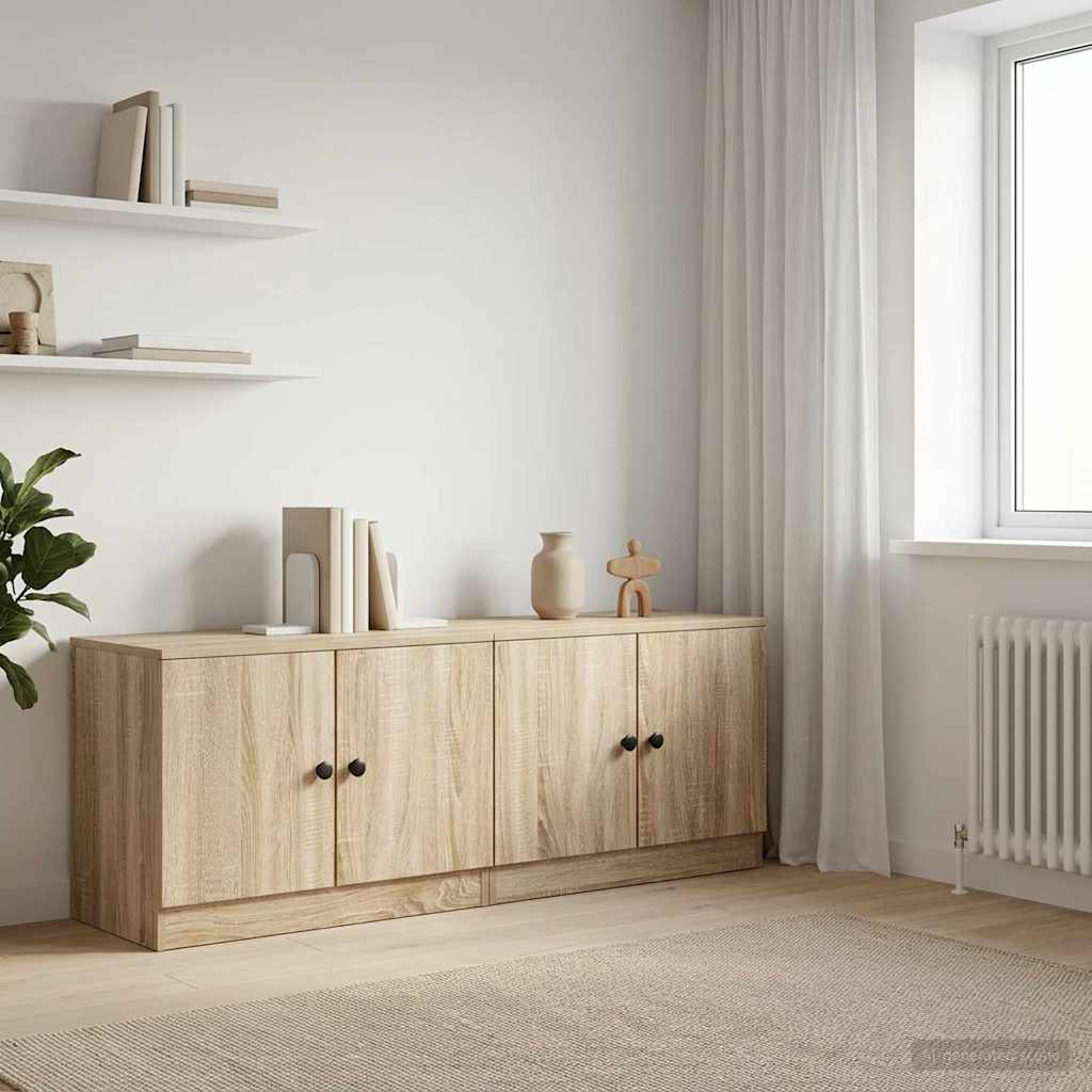Vidaxl opbergkast voor loftbed 2 st sonoma eiken 66 x 35 x 48 cm