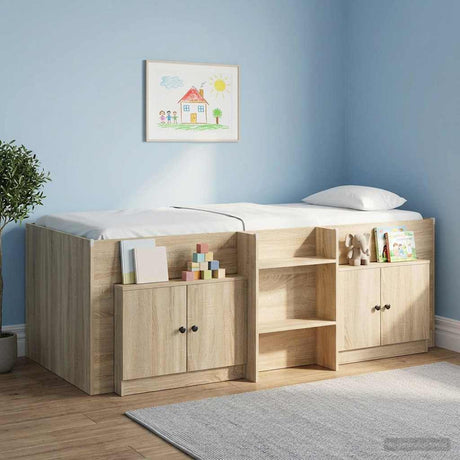 Vidaxl opbergkast voor loftbed 2 st sonoma eiken 66 x 35 x 48 cm