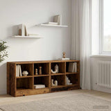 Vidaxl bed kast met plank 2 st oud hout 66 x 33 x 48 cm bewerkt hout