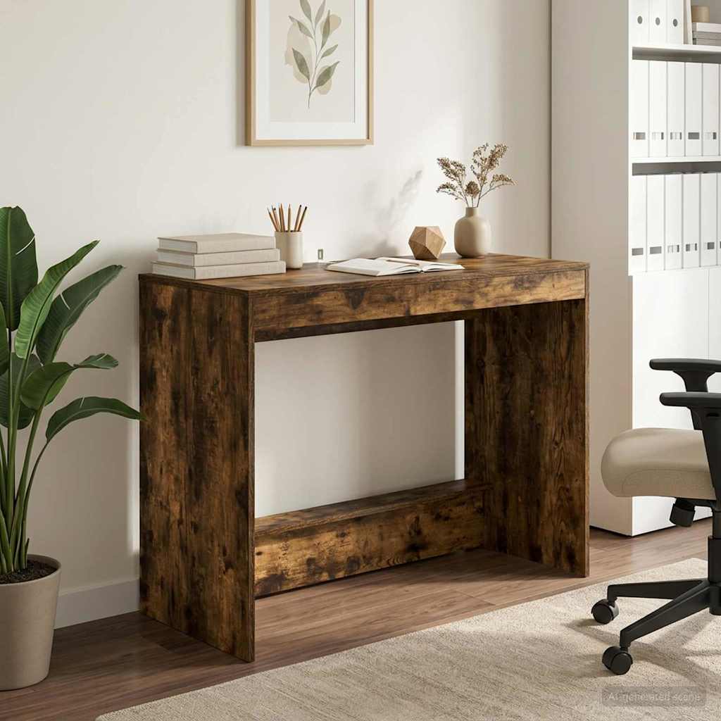 Vidaxl bed bureau gerookt eiken bewerkt hout 100 x 45 x 75 cm