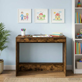 Vidaxl bed bureau gerookt eiken bewerkt hout 100 x 45 x 75 cm