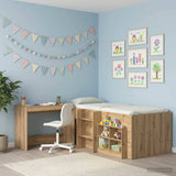 Vidaxl bed bureau artisanaal eiken bewerkt hout 100 x 45 x 75 cm