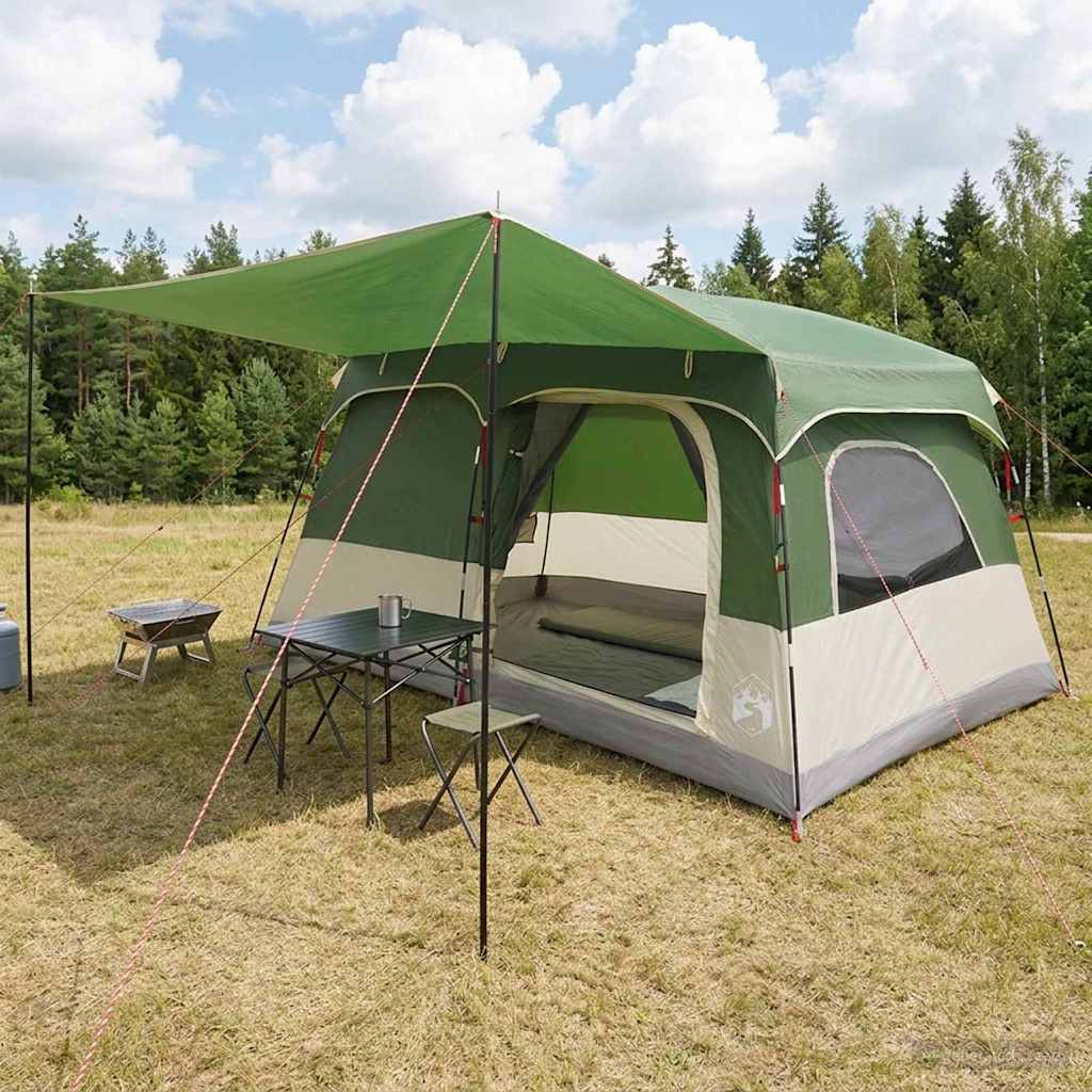 Vidaxl gezinstent 8-persoons groen polyester