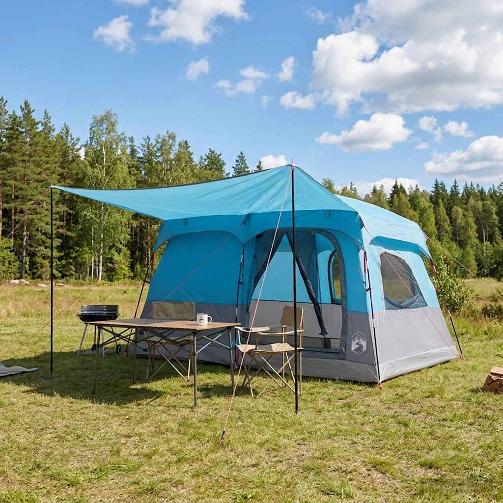 Vidaxl gezinstent 8-persoons blauw polyester
