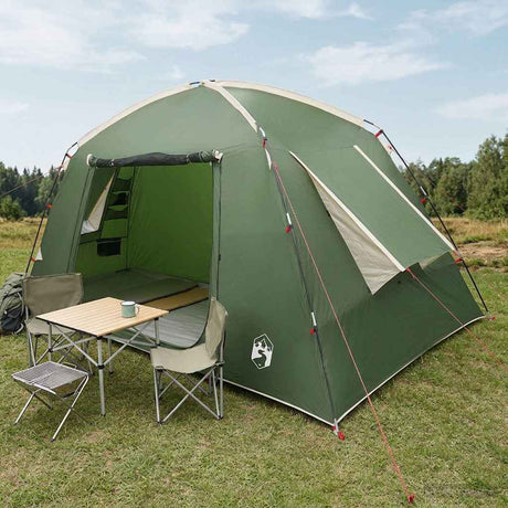Vidaxl huisje tent 4-persoons groen polyester