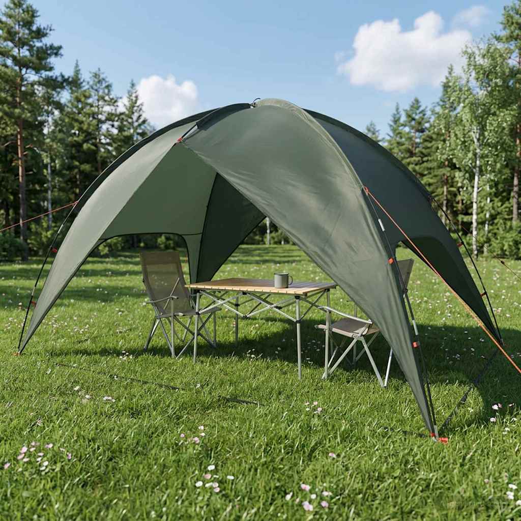Vidaxl camping tent met regenhoes waterdicht 4-persoons legergroen