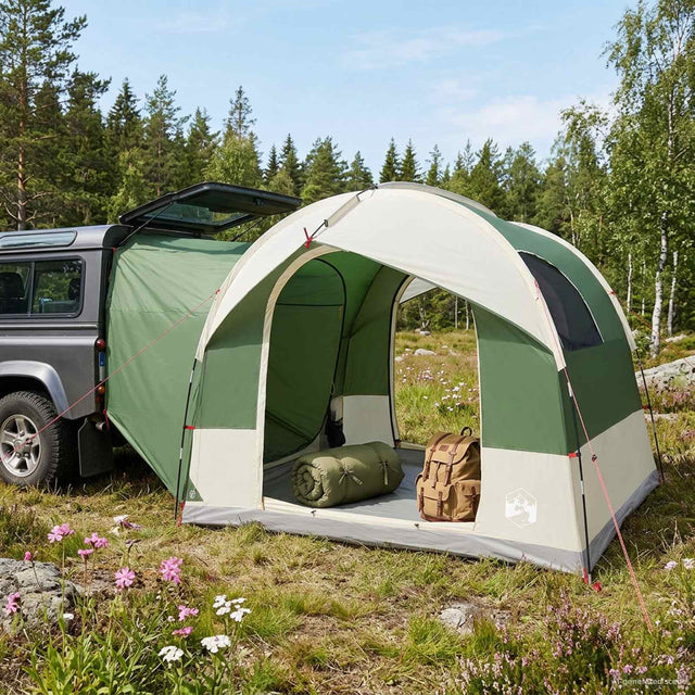 Vidaxl tailgate tent met regenfly waterdicht 4-persoons groen
