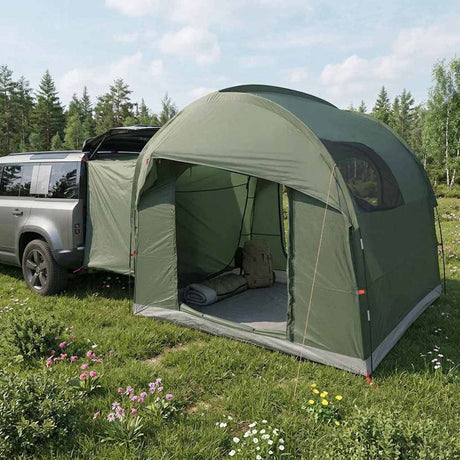 Vidaxl tailgate tent met regenfly waterdicht 4-persoons legergroen