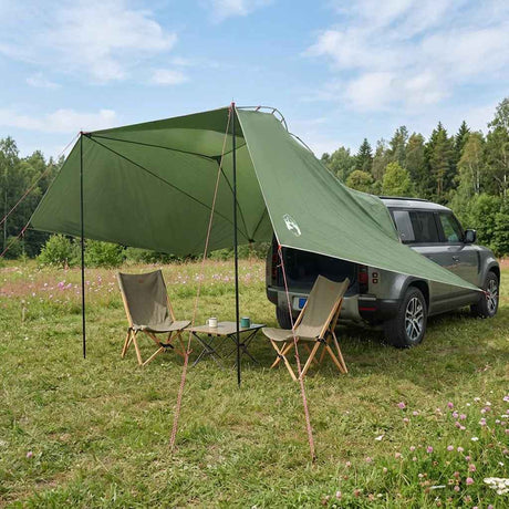 Vidaxl autotent groen 350 x 250 cm polyester en staal