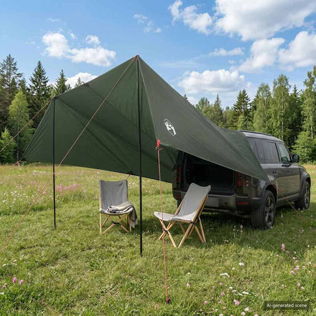 Vidaxl voertuig luifel leger groen 500 x 515 x 215 cm