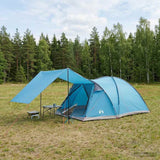 Vidaxl huisje tent 6-persoons blauw polyester en staal