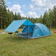 Vidaxl huisje tent 8-persoons blauw polyester en staal
