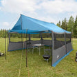 Vidaxl gezinstent blauw 450 x 400 x 265 cm polyester en staal