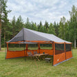 Vidaxl gezinstent grijs en oranje 600 x 402 x 268 cm