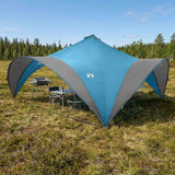 Vidaxl partytent blauw 600 x 600 x 400 cm polyester en staal