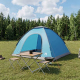 Vidaxl kamperen tent 4-persoons blauw 185t polyester met pu coating