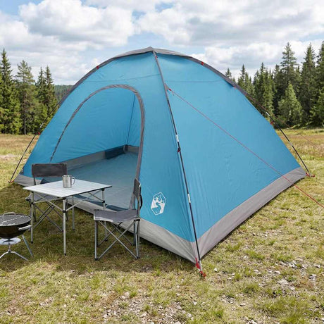 Vidaxl kamperen tent 6-persoons blauw 185t polyester met pu coating