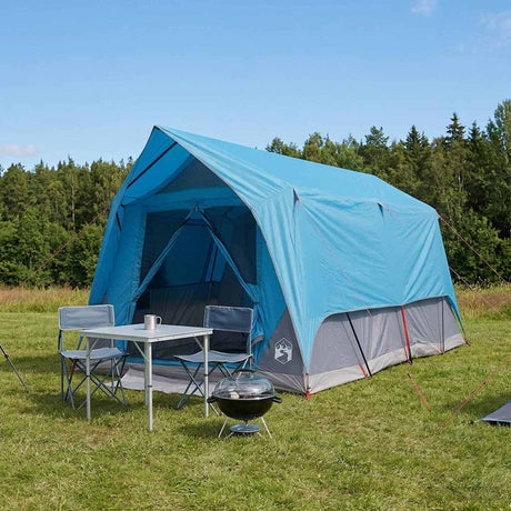 Vidaxl tunneltent 8-persoons blauw polyester en staal