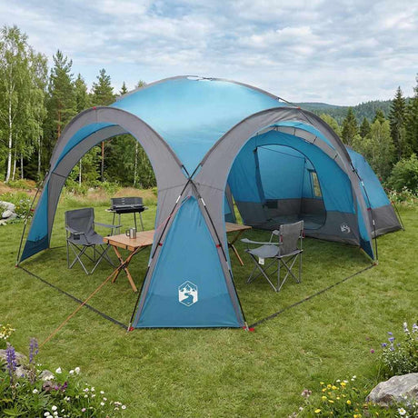Vidaxl zijtent blauw 643 x 408 x 260 cm polyester en staal