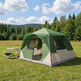 Vidaxl directe tent 8-persoons groen polyester en staal