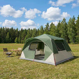 Vidaxl directe tent 10-persoons groen polyester en staal