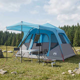 Vidaxl gezinstent blauw 6-persoons polyester en staal