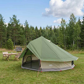 Vidaxl tipi tent 18-persoons groen polyester en staal