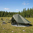 Vidaxl tipi tent 18-persoons legergroen polyester en staal