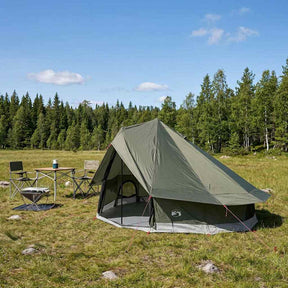 Vidaxl tipi tent 18-persoons legergroen polyester en staal