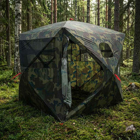 Vidaxl jacht tent camouflage 2-persoons polyester en staal