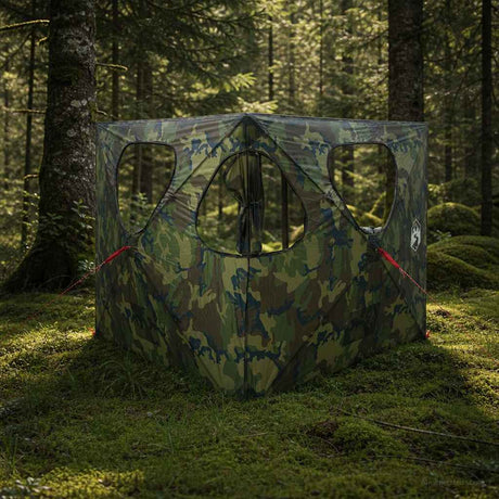 Vidaxl jacht tent camouflage 145 x 145 x 150 cm polyester en staal