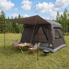 Vidaxl gezinstent 8-persoons bruin grijs polyester