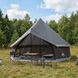 Vidaxl tipi tent 6-persoons bruin grijs polyester en staal