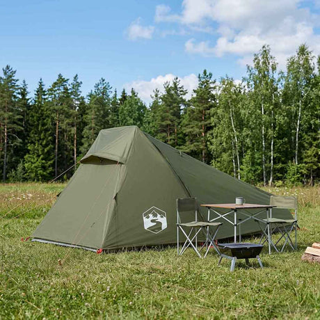 Vidaxl tunneltent olijfgroen 215 x 100 x 90 cm polyester en staal