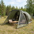 Vidaxl huisje tent 4-persoons olijfgroen polyester en staal