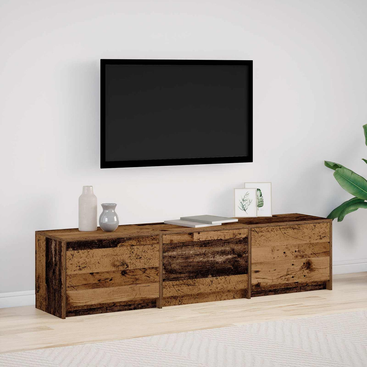 Vidaxl tv-kast oudhout bewerkt hout