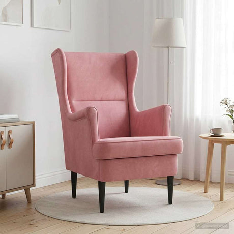 Vidaxl fauteuil roze fluweel