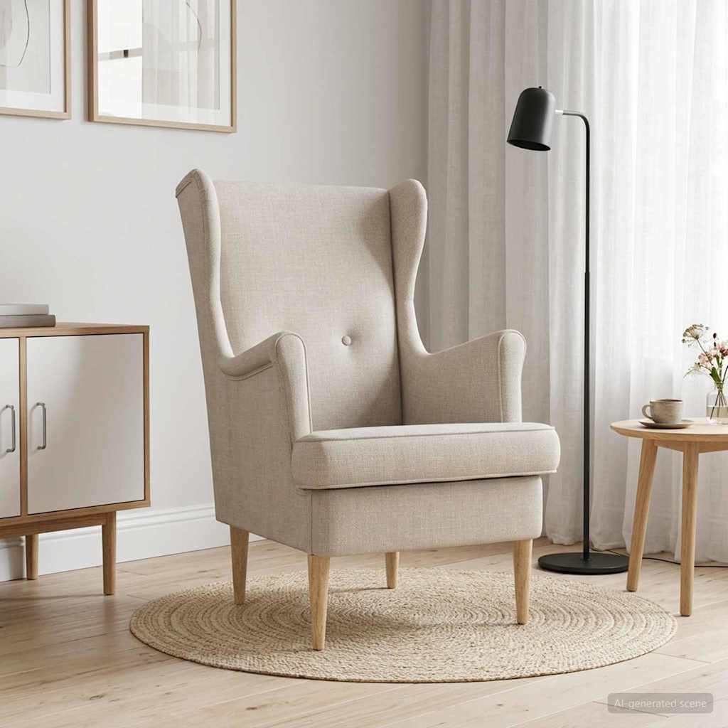 Vidaxl fauteuil crèmekleurig ares
