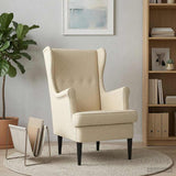 Vidaxl fauteuil crèmekleurig stof