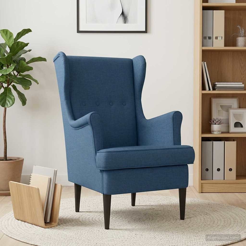 Vidaxl fauteuil blauw stof