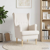 Vidaxl fauteuil crèmekleurig bouclé
