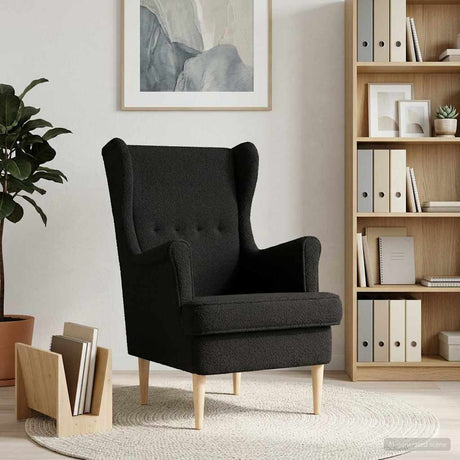 Vidaxl fauteuil zwart bouclé