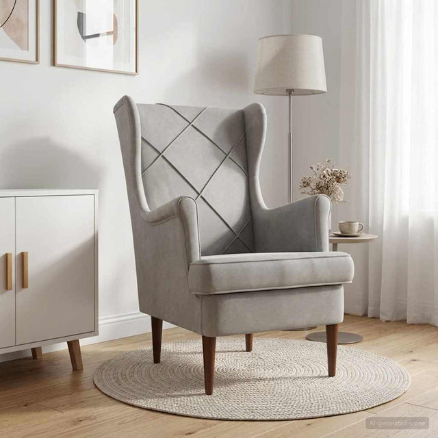 Vidaxl fauteuil lichtgrijs fluweel