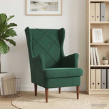 Vidaxl fauteuil donkergroen fluweel