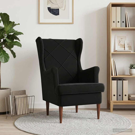 Vidaxl fauteuil zwart fluweel