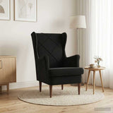 Vidaxl fauteuil zwart fluweel